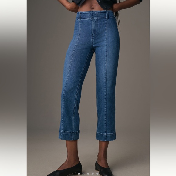 Pilcro Slim 70s High-Rise Crop Flare Jeans Size 28 - Picture 2 of 16